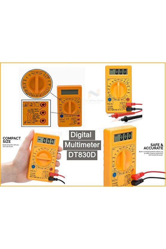 BREADBOARD TEMEL ELEKTRONİK SETİ +DT830D MULTİMETRE + YANKESKİ