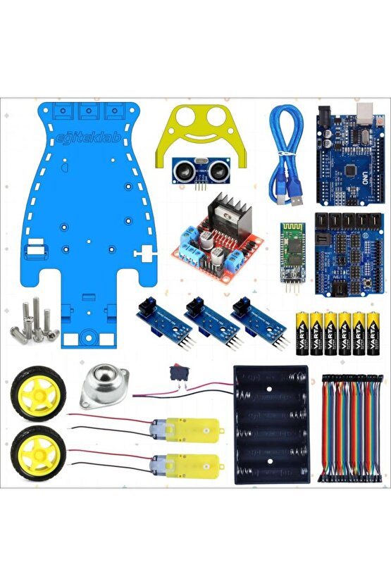 MESLEK LİSESİ ROBOTİK KODLAMA DERSİ ARDUİNO UYGULAMA EĞİTİM SETİ + ARAÇ KİTİ