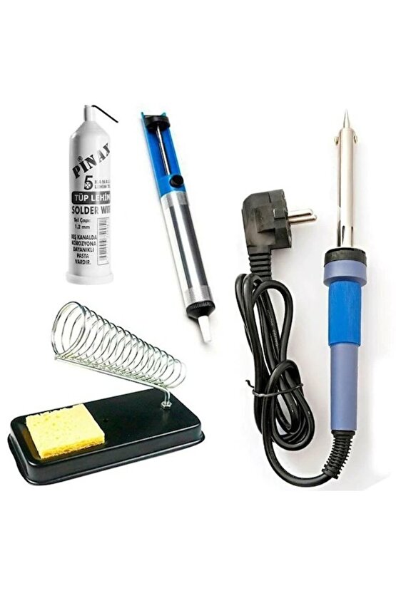 60w Havya + Lehim + Havya Standı + Lehim Pompası