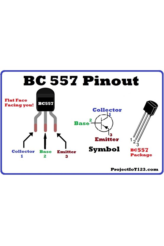 5 Adet Bc 557 Pnp Transistör