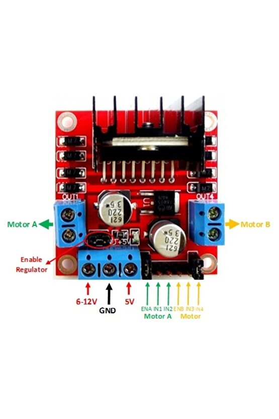 L298n Dc Motor Sürücü Modülü