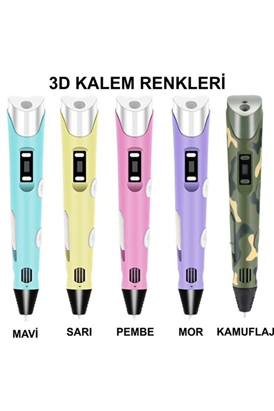 Mor Kalem Yazıcı+10 Renk 100 Metre (10x10metre) Pla Filament