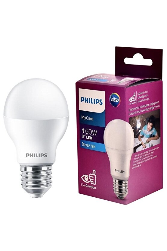 9w=60w Mycare Led Ampul Beyaz Işık6500k E27 Duy