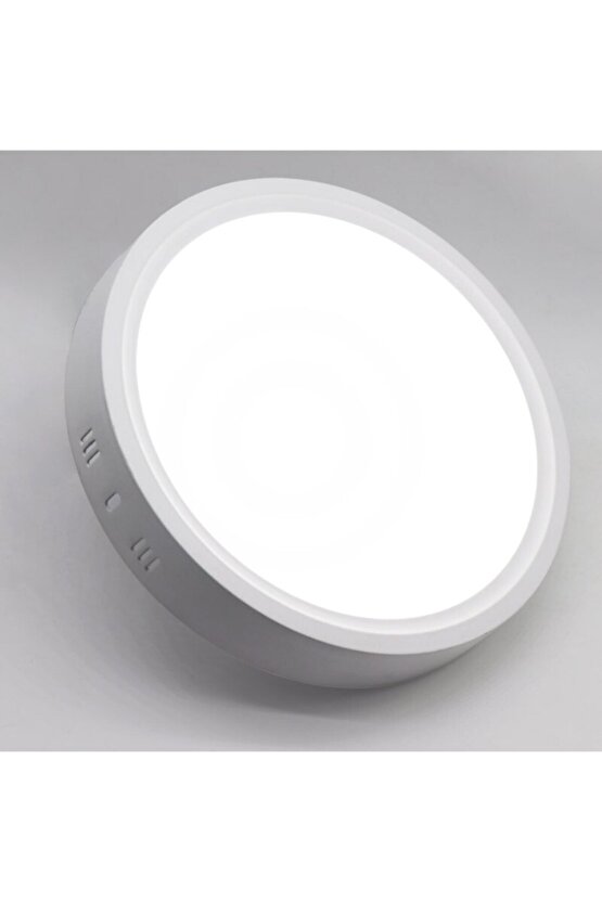 Beyaz Işık 24 Watt Yuvarlak Sıva Üstü Panel Tavan Armatürü Spot Lamba