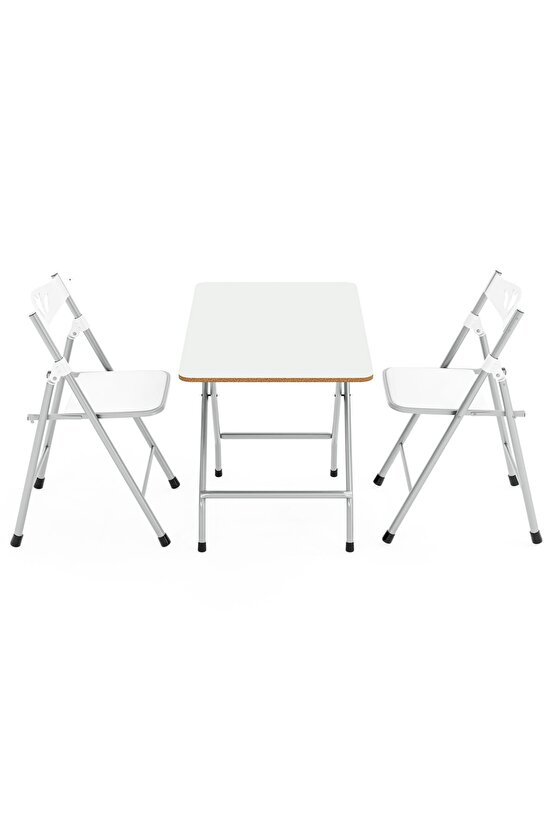 Katlanır Mutfak Masa ve 2 Adet Sandalye Takımı 50x80