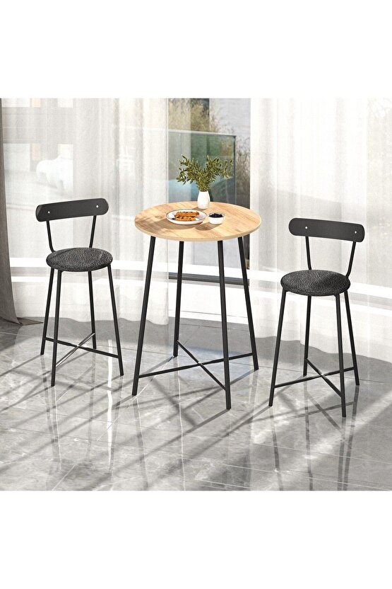 Mutfak Oval 2 Kişilik Bar Yemek Masası
