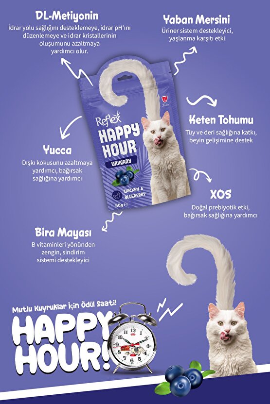 Happy Hour Urinary Tavuk & Yaban Mersinli Üriner Sistem Destekleyici