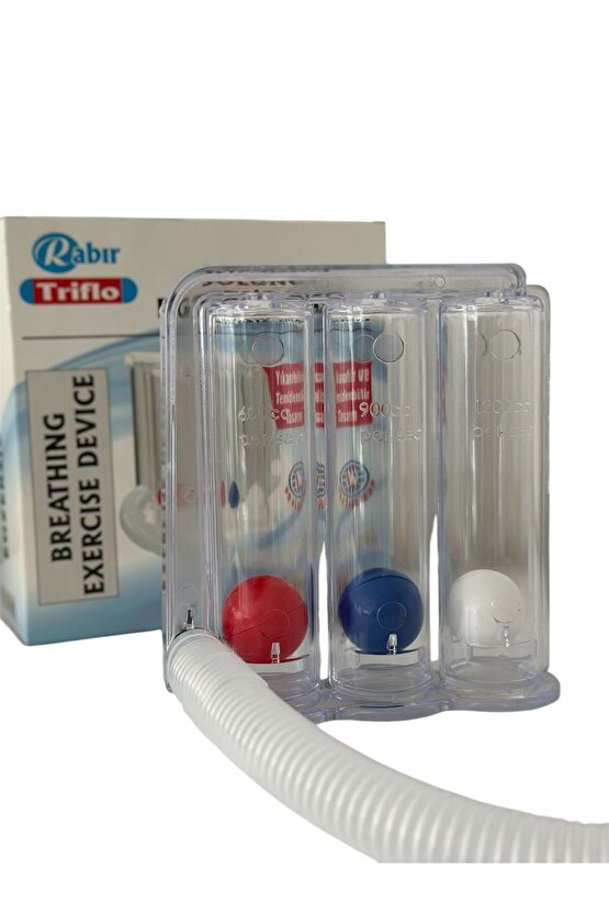 Triflo Solunum Egzersiz Cihazı 3 Top Üfleme Topu Nefes Egzersizi
