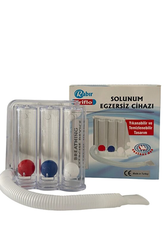 Triflo Solunum Egzersiz Cihazı 3 Top Üfleme Topu Nefes Egzersizi