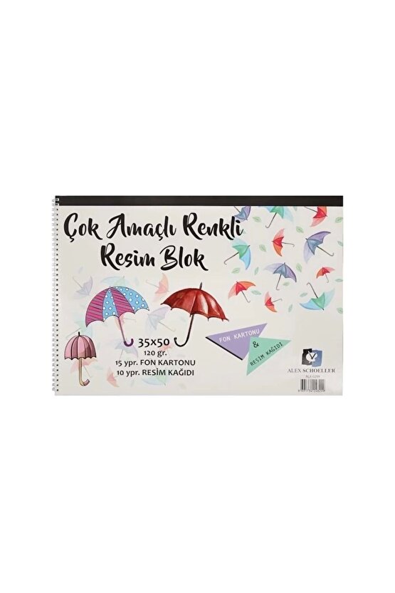 Çok Amaçlı Blok Resim Defteri 35x50 120gr. Alx-0299