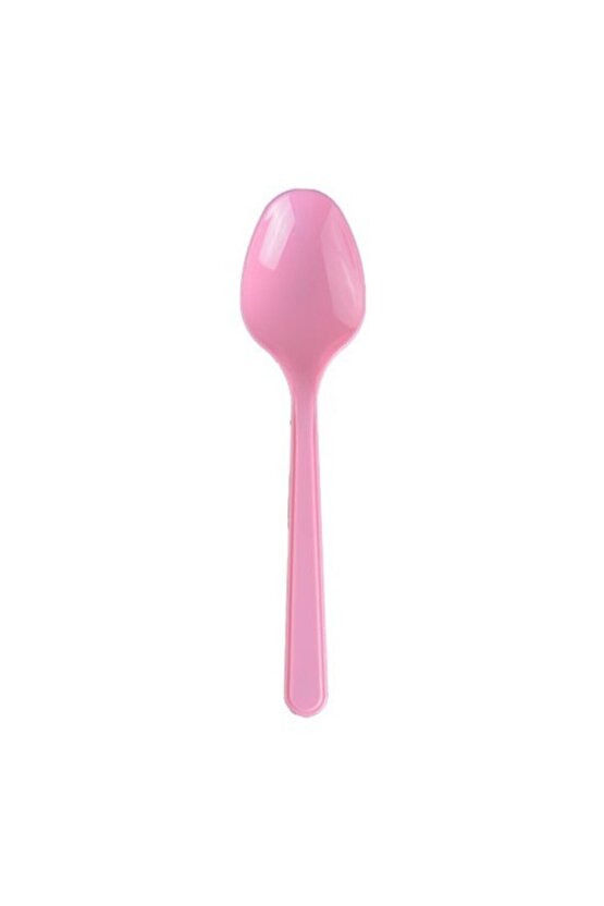 Rotto Pembe Renkli Plastik Kaşık 25 Adet