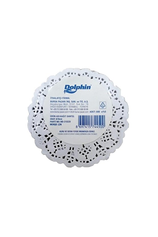 Dantel Kağıt Bardak Altlığı - Çay Bardağı Kağıt Altlığı - 10 Adet 500lü Paket - 12,5 Cm.