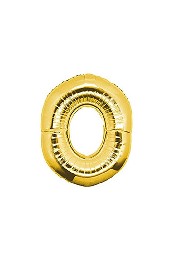 0 Rakam Gold Folyo Balon 100 Cm Dev Boy