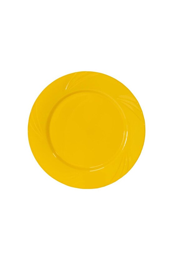 Plastik Tabak Sert Lüks 22cm (6 Adet) Sarı