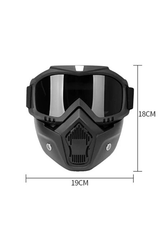 Koruyucu Motosiklet Jet Kask Maskesi