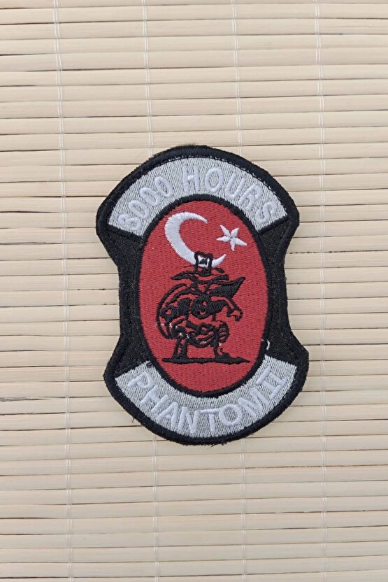 3000 Hours Phantom Yazili Nakis islemeli Arma Pec Patch
