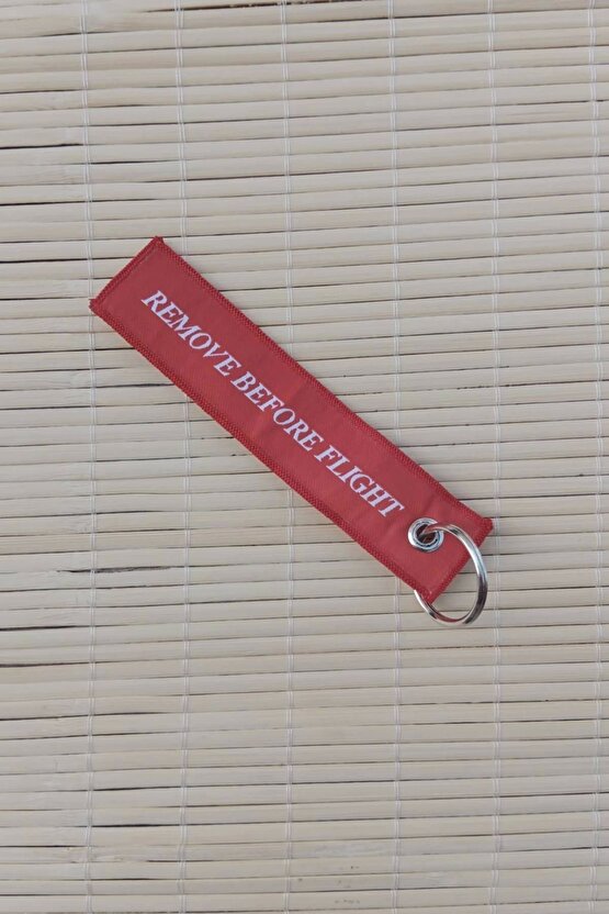 121. Filo T-38M Remove Before Flight Kirmizi Nakis islemeli Bez Anahtarlik