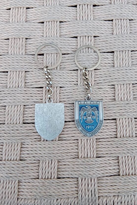 Turk Hava Kuvvetleri 1911 Kartal Amblemli Kabartma Yazili Metal Anahtarlik
