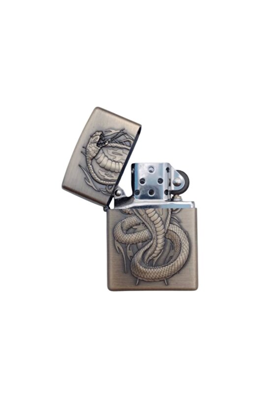 Snake Kobra yilan kabartmali premium zippo Cakmak