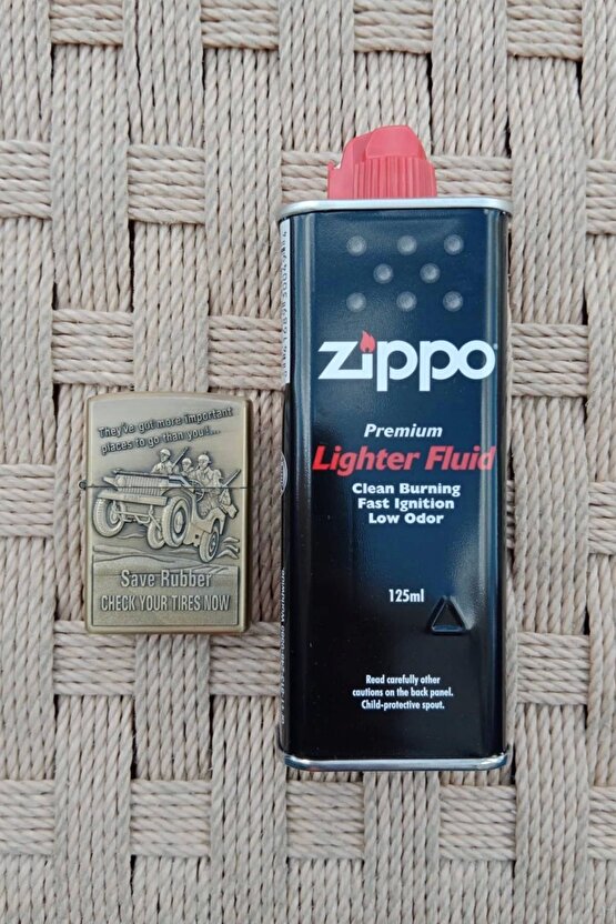 save rubber yazili kabartmali premium zippo Cakmak