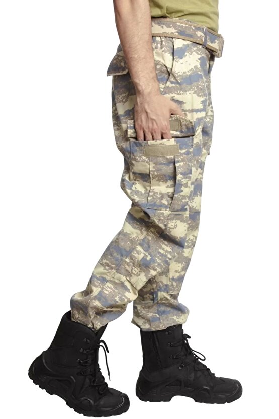 Hava Kuvvetleri Yeni Kamuflaj Renkli Kargo Cepli Airsoft Taktik Askeri Pantolon