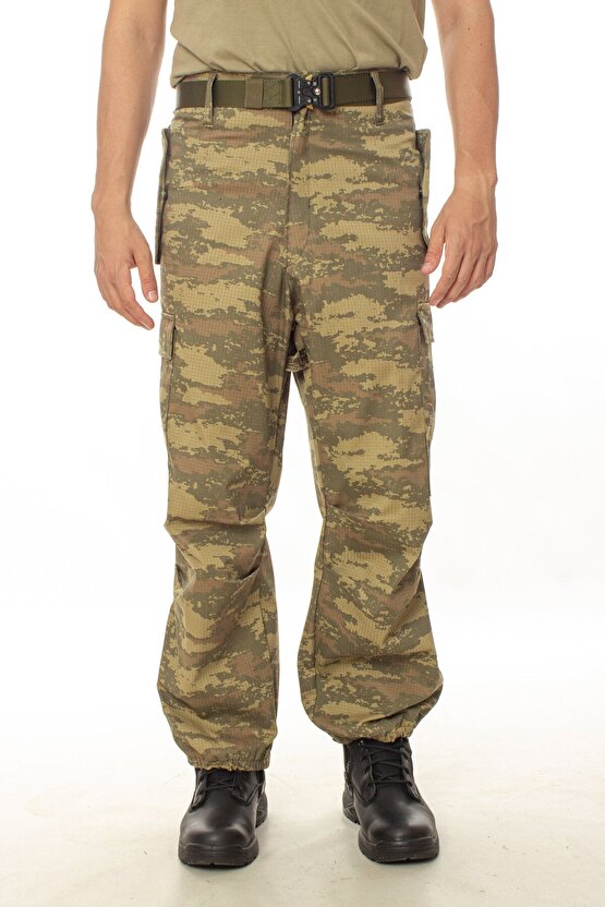 Kara Kuvvetleri Kamuflaj Renkli 5 Cepli Airsoft Taktik Avcı Pusu Pantolon