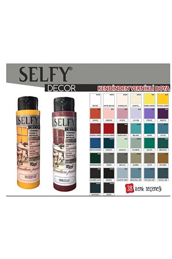 Selfy Decor Kendinden Vernikli Mobilya Boyası 500 Cc 9470 Antik Beyaz