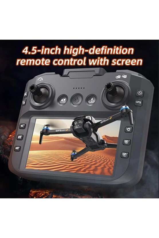 GPS Lİ DRONE EKRANLI UZAKTAN KUMANDA APP DESTEKLİ QUADCOPTER BRUSHLESS MOTOR 4K KAMERA