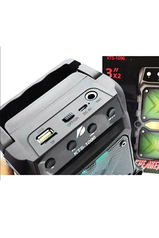 BLUETOOTH SPEAKER KABLOSUZ ŞARJLI HOPARLÖR LED IŞIKLI PARTY BOX SES BOMBASI