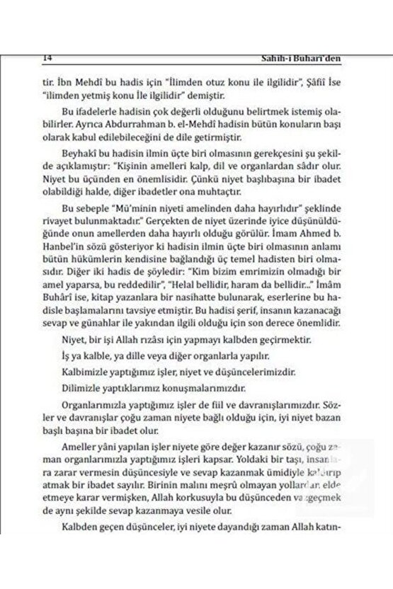 Sahihi Buhariden Sohbetler Ve Nasihatler
