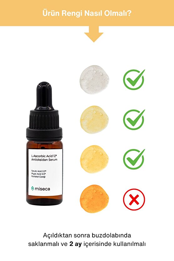 L-ascorbic Acid 12% Saf C Vitamini Antioksidan Serum 10 ml