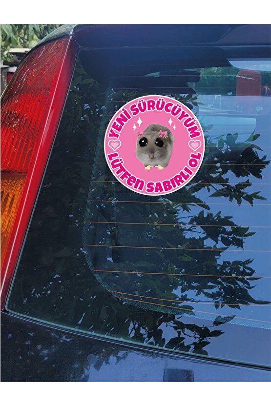 Acemi Sürücü Yeni Sürücü 16x16 Cm Su Geçirmez Yüksek Çözünürlüklü Sticker Araba Motor Sticker