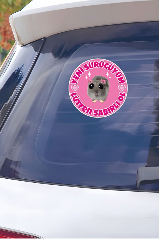 Acemi Sürücü Yeni Sürücü 16x16 Cm Su Geçirmez Yüksek Çözünürlüklü Sticker Araba Motor Sticker