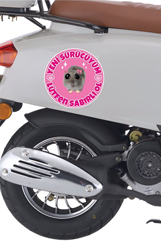 Acemi Sürücü Yeni Sürücü 16x16 Cm Su Geçirmez Yüksek Çözünürlüklü Sticker Araba Motor Sticker
