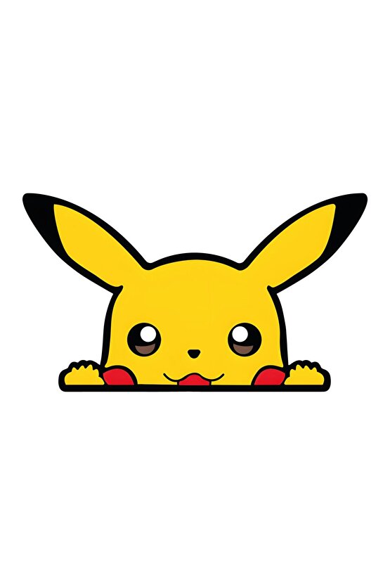 Pikachu Sticker 14x8 Cm Su Geçirmez Yüksek Çözünürlüklü Araba Laptop Motorsiklet Duvar Oda Sticker