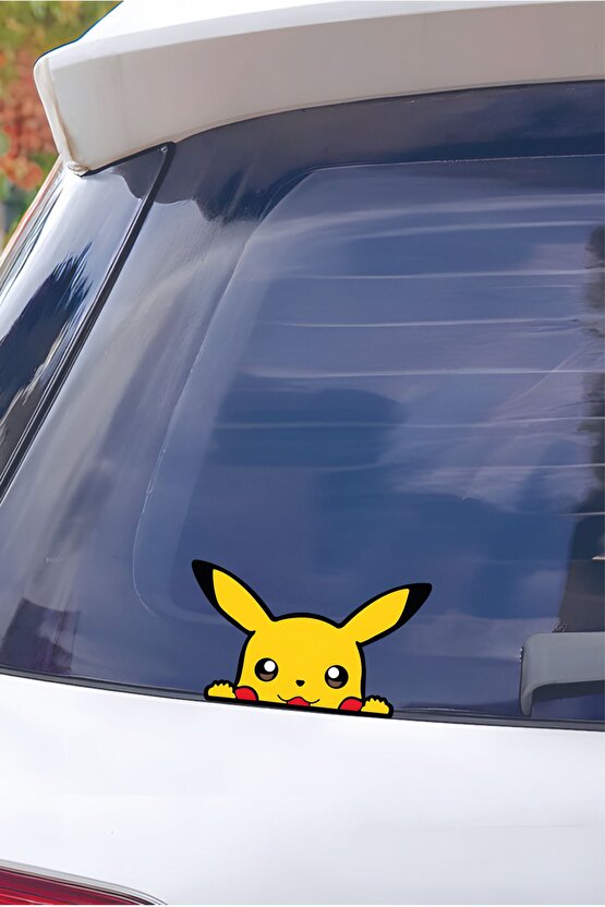 Pikachu Sticker 14x8 Cm Su Geçirmez Yüksek Çözünürlüklü Araba Laptop Motorsiklet Duvar Oda Sticker
