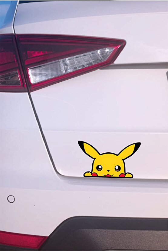 Pikachu Sticker 14x8 Cm Su Geçirmez Yüksek Çözünürlüklü Araba Laptop Motorsiklet Duvar Oda Sticker
