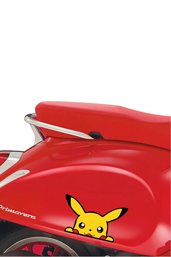 Pikachu Sticker 14x8 Cm Su Geçirmez Yüksek Çözünürlüklü Araba Laptop Motorsiklet Duvar Oda Sticker