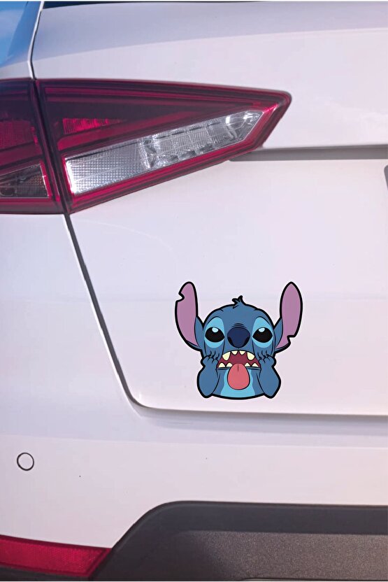 Stitch Sticker 13,5x12,5 Cm Su Geçirmez Yüksek Çözünürlüklü Araba Laptop Motorsiklet Etiket Sticker