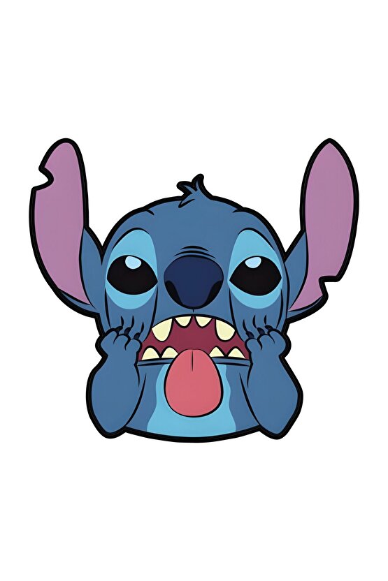 Stitch Sticker 13,5x12,5 Cm Su Geçirmez Yüksek Çözünürlüklü Araba Laptop Motorsiklet Etiket Sticker