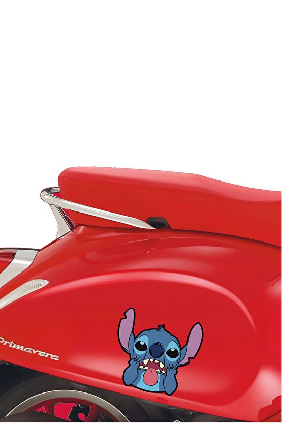 Stitch Sticker 13,5x12,5 Cm Su Geçirmez Yüksek Çözünürlüklü Araba Laptop Motorsiklet Etiket Sticker