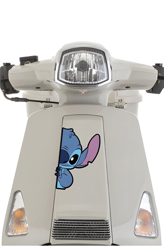 Stitch Sticker 9,5x14 Cm Su Geçirmez Yüksek Çözünürlüklü Araba Laptop Oto Motor Kask Sticker