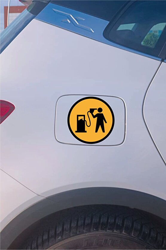 Depo Yakıt Kapağı 13x13 Su Geçirmez Yüksek Çözünürlüklü Araba Laptop Oto Motor Kask Sticker