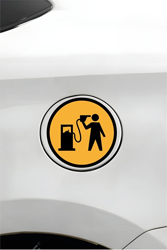 Depo Yakıt Kapağı 13x13 Su Geçirmez Yüksek Çözünürlüklü Araba Laptop Oto Motor Kask Sticker