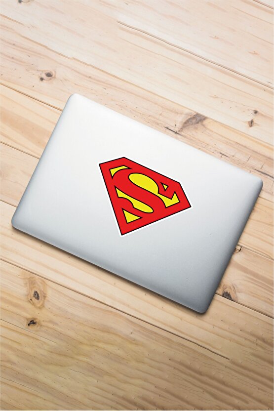 Superman Sticker 13,5x9,5 Cm Su Geçirmez Yüksek Çözünürlüklü Araba Laptop Oto Motor Kask Sticker