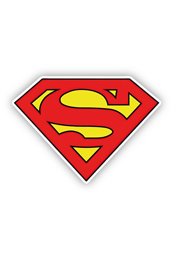 Superman Sticker 13,5x9,5 Cm Su Geçirmez Yüksek Çözünürlüklü Araba Laptop Oto Motor Kask Sticker