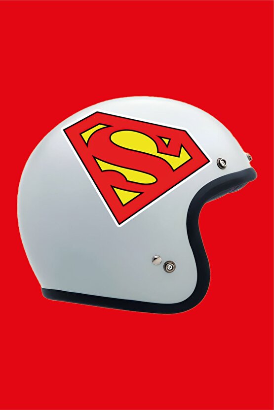 Superman Sticker 13,5x9,5 Cm Su Geçirmez Yüksek Çözünürlüklü Araba Laptop Oto Motor Kask Sticker