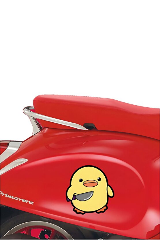 Katil Civciv Sticker 11x11 Cm Su Geçirmez Yüksek Çözünürlüklü Araba Laptop Oto Motor Kask Sticker