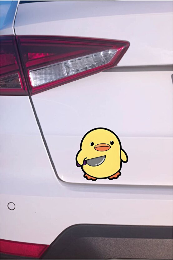 Katil Civciv Sticker 11x11 Cm Su Geçirmez Yüksek Çözünürlüklü Araba Laptop Oto Motor Kask Sticker