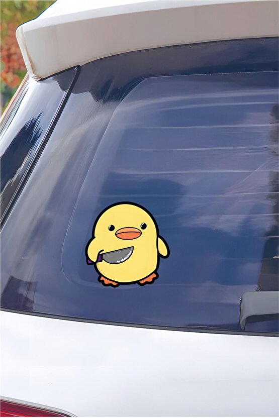Katil Civciv Sticker 11x11 Cm Su Geçirmez Yüksek Çözünürlüklü Araba Laptop Oto Motor Kask Sticker